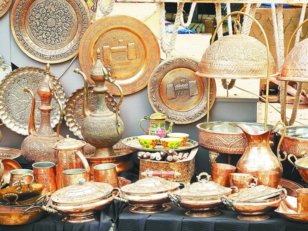 黄铜餐具，巴基斯坦姑娘的嫁妆