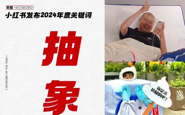 小红书年度关键词“抽象”，2025的社媒可能是这样的
