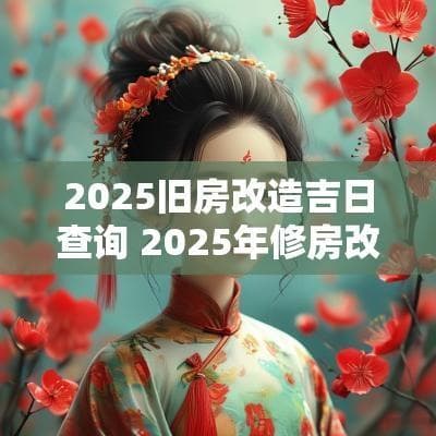 2025旧房改造吉日查询指南及注意事项