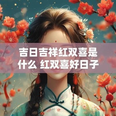 吉日吉祥红双喜：传统文化中的美好寓意