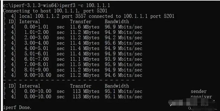 Iperf3流量测试软件详细安装方法和打流、实战使用教程