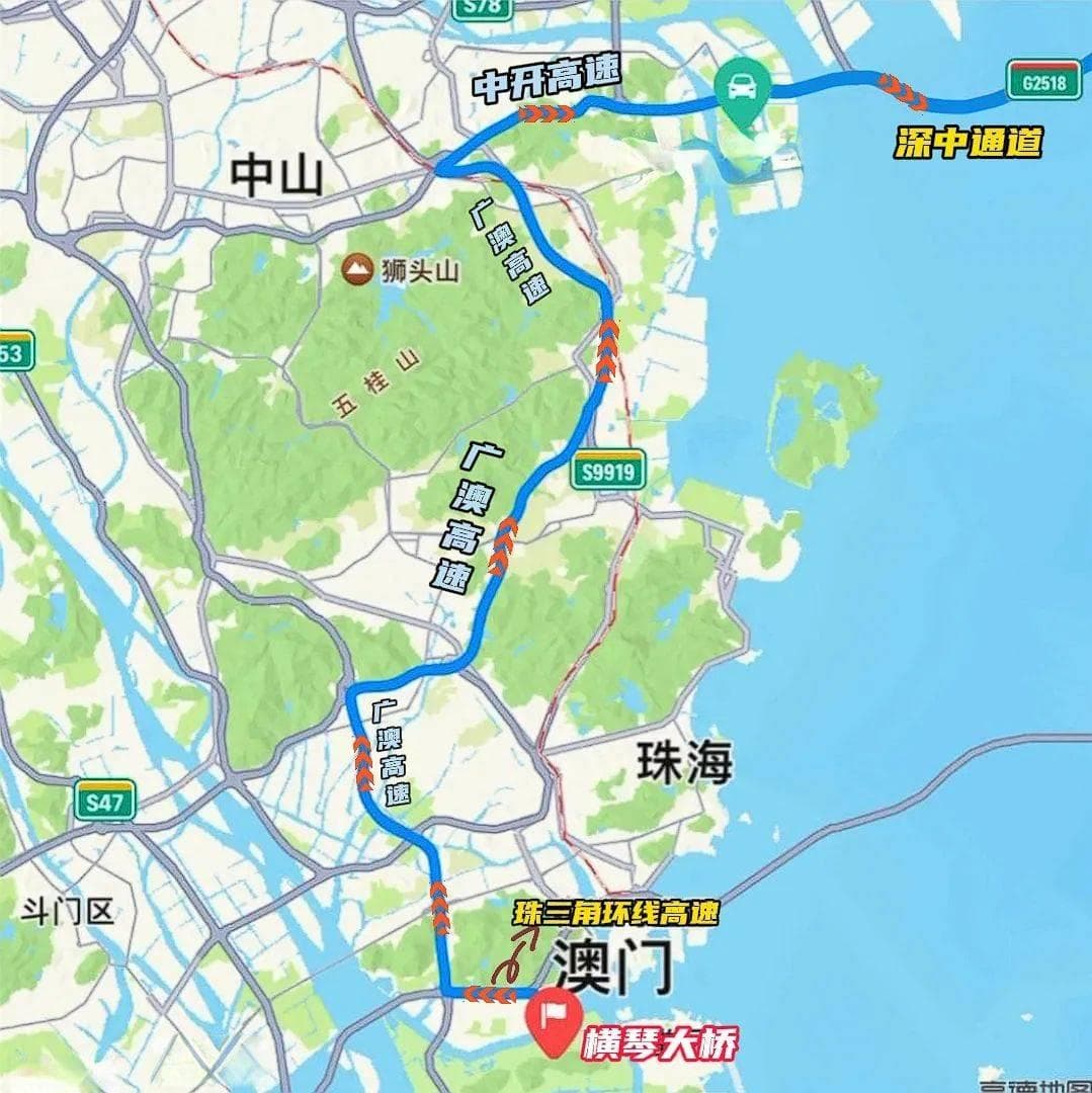 1小时+！深中通道开通后，往返横琴、澳门这样走！