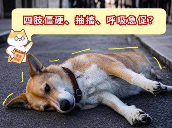 狗狗四肢僵硬抽搐、呼吸急促怎么回事？原因竟有这些！