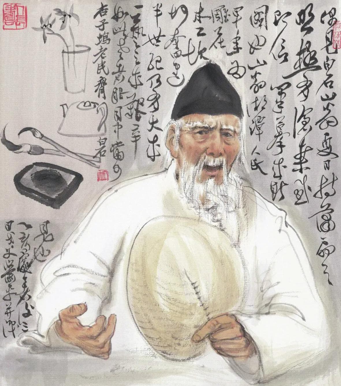 师从傅抱石徐邦达，萧平成就书画鉴定双绝