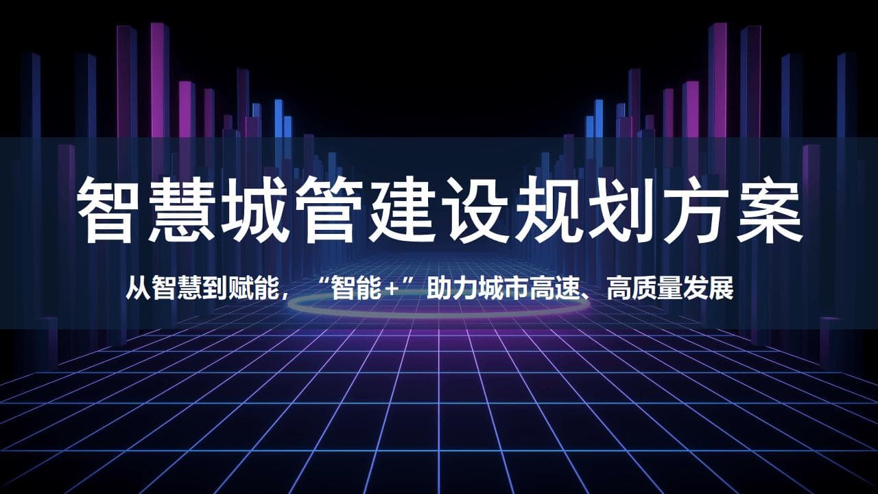 智慧城管：城市治理的数字化转型之路（PPT）