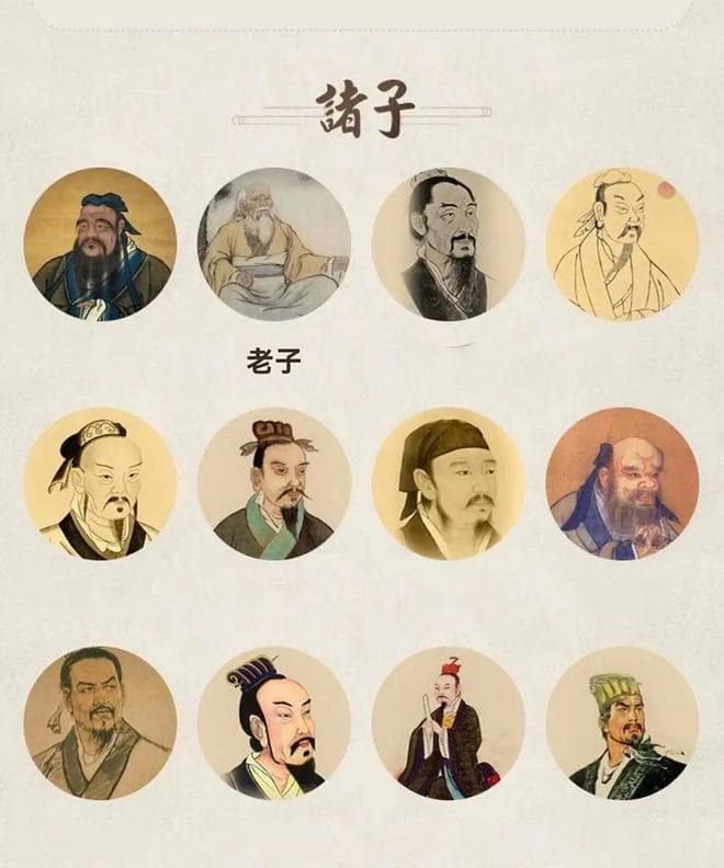 道家、儒家、法家、墨家、兵家各自主张什么？著作都是什么？