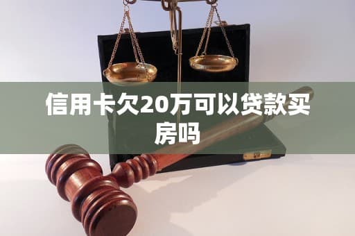 信用卡欠20万可以贷款买房吗