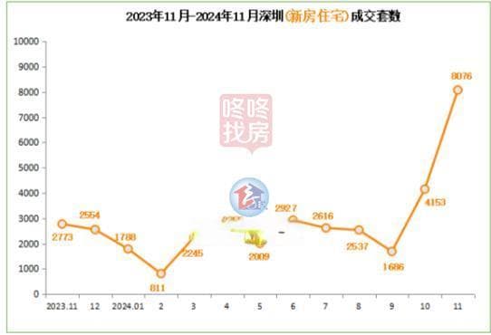 深圳新房网签创5年新高，2024年11月各区成交情况