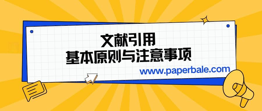 文献引用的基本原则与注意事项