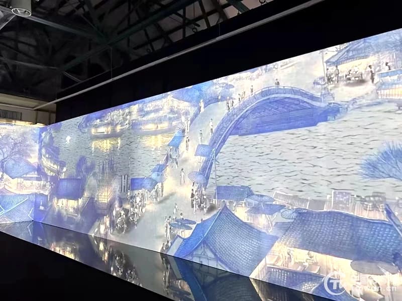 “会动的清明上河图”亮相台北 现场观众仿若回到900年前繁华都市