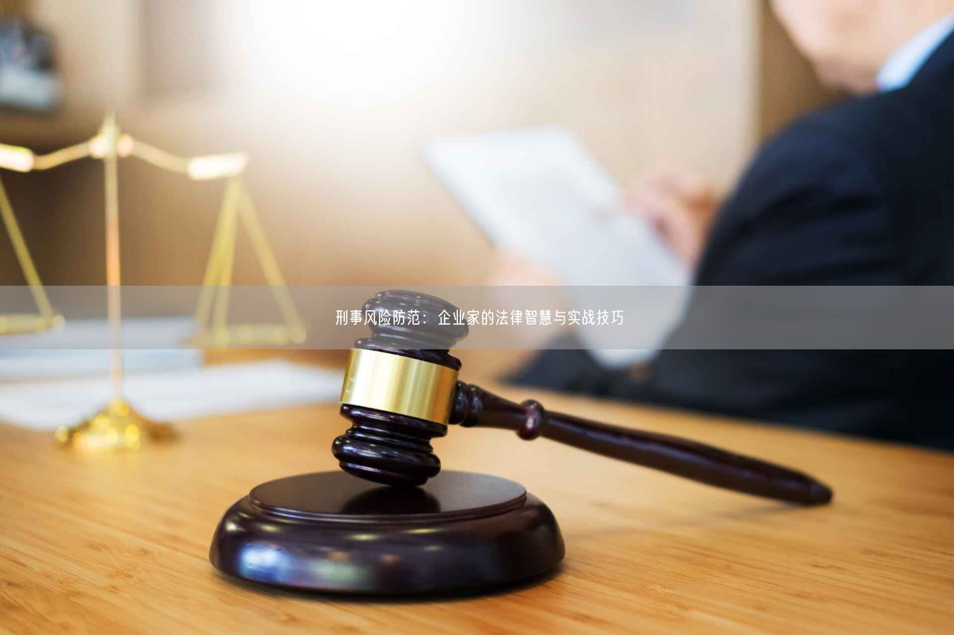 刑事风险防范：企业家的法律智慧与实战技巧