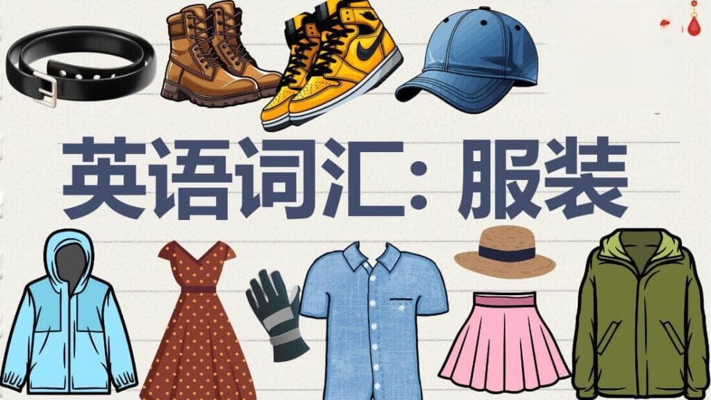 英语词汇：服装 – 学英语单词 – 时尚和服装