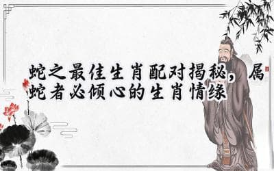 蛇之最佳生肖配对揭秘，属蛇者必倾心的生肖情缘