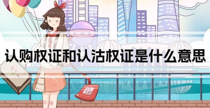 认购权证和认沽权证是什么意思