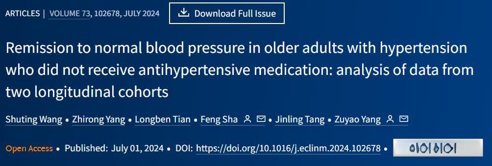 高血压患者或可通过非药物治疗实现血压正常化——最新研究揭示逆转高血压的新途径