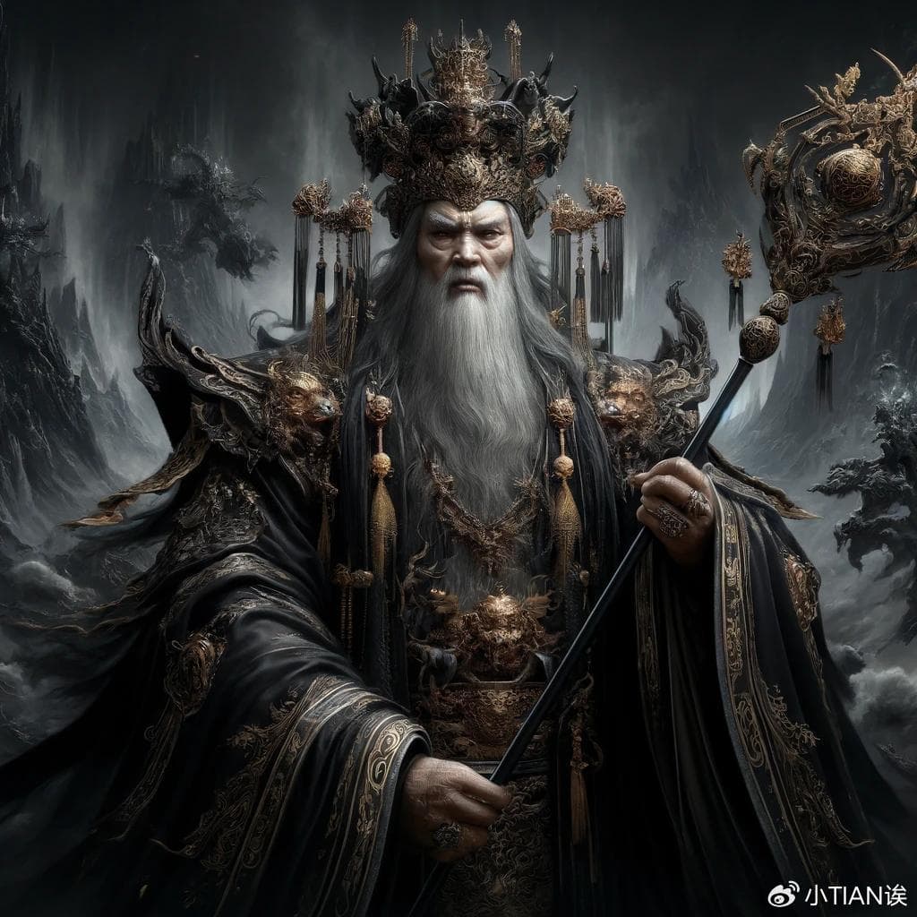 中国神话—地府篇—五方鬼帝—北方鬼帝张衡，治罗酆山
