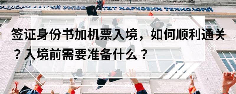 签证身份书加机票入境，如何顺利通关？入境前需要准备什么？