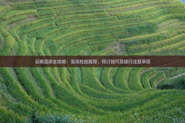 云南温泉全攻略：泡汤胜地推荐、预订技巧及旅行注意事项
