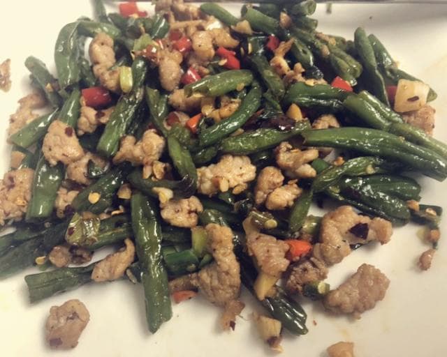 少油快速版微波炉干煸豆角