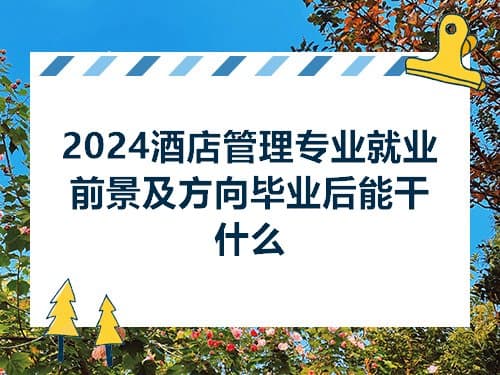 酒店管理专业人才需求旺盛，毕业生可在全球范围择业