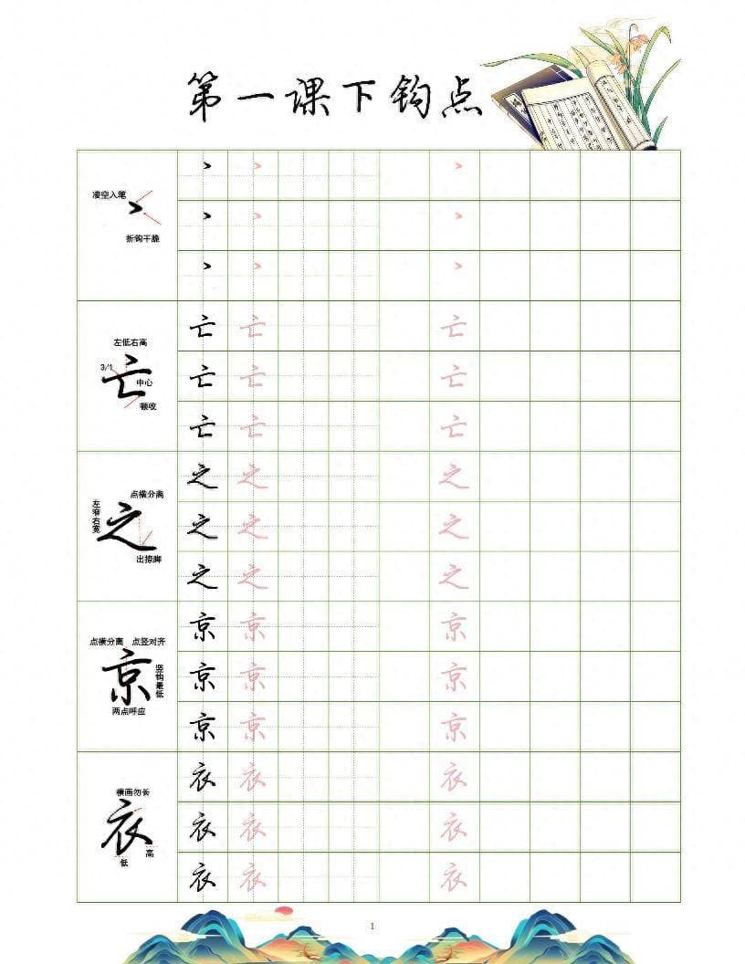 行楷入门，你需要了解的基本笔画特点