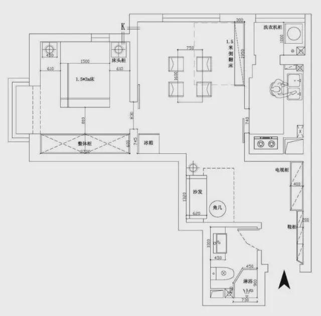 58平北欧风小公寓，餐厅宽敞如双客厅，空间利用巧妙绝伦