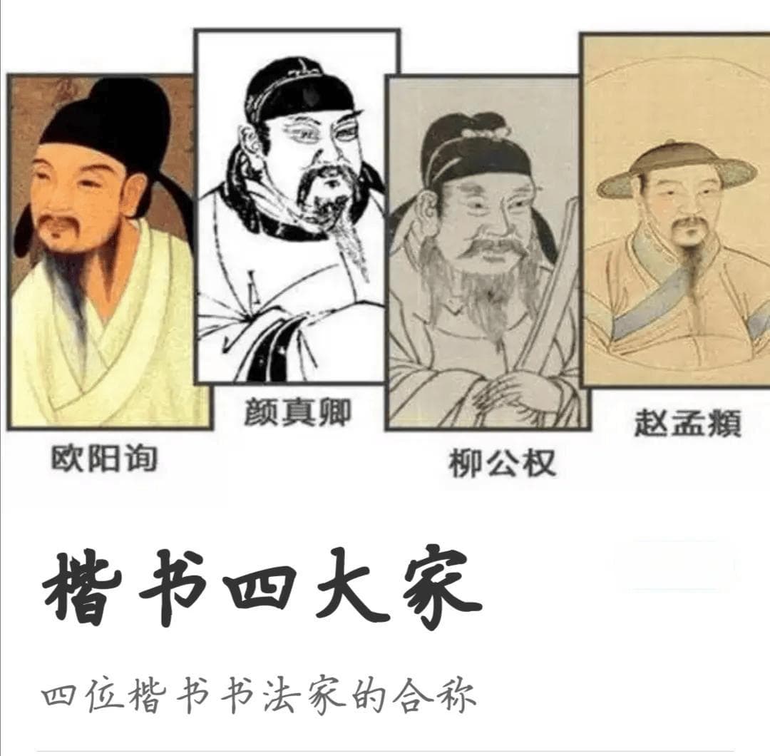 “楷书四大家”分别指的是谁？看完涨知识了！建议收藏