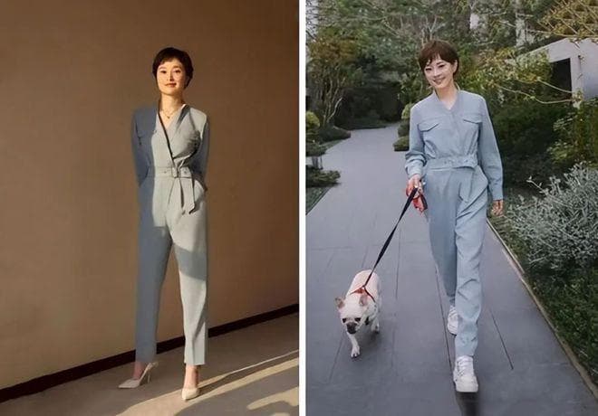孙俪吴越同款连体裤：两种风格，一样高级