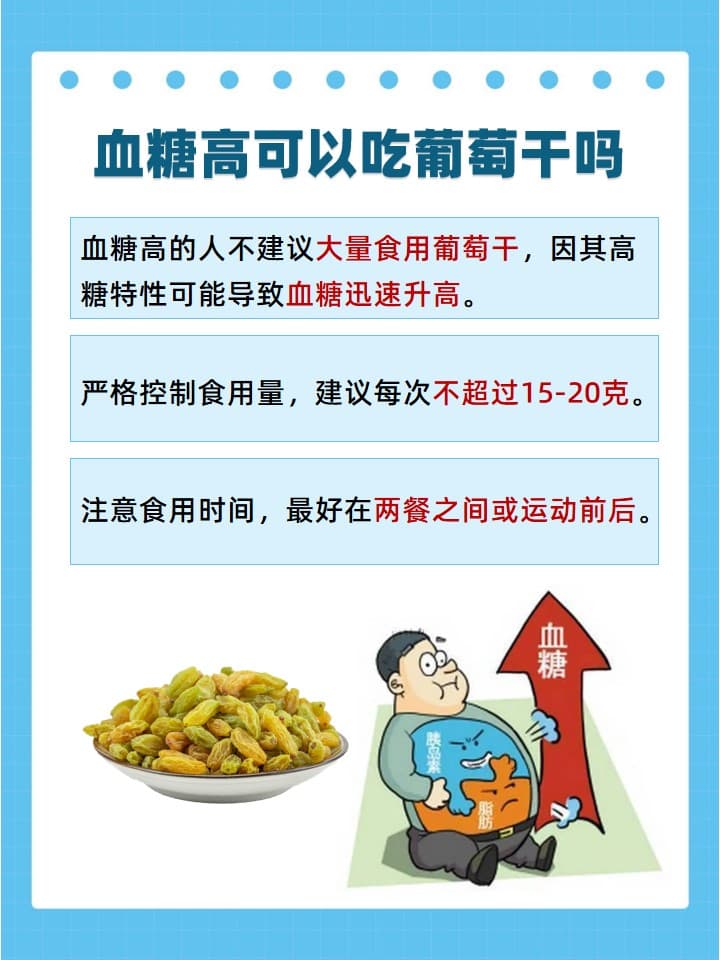 听我说！血糖高能吃葡萄干吗？