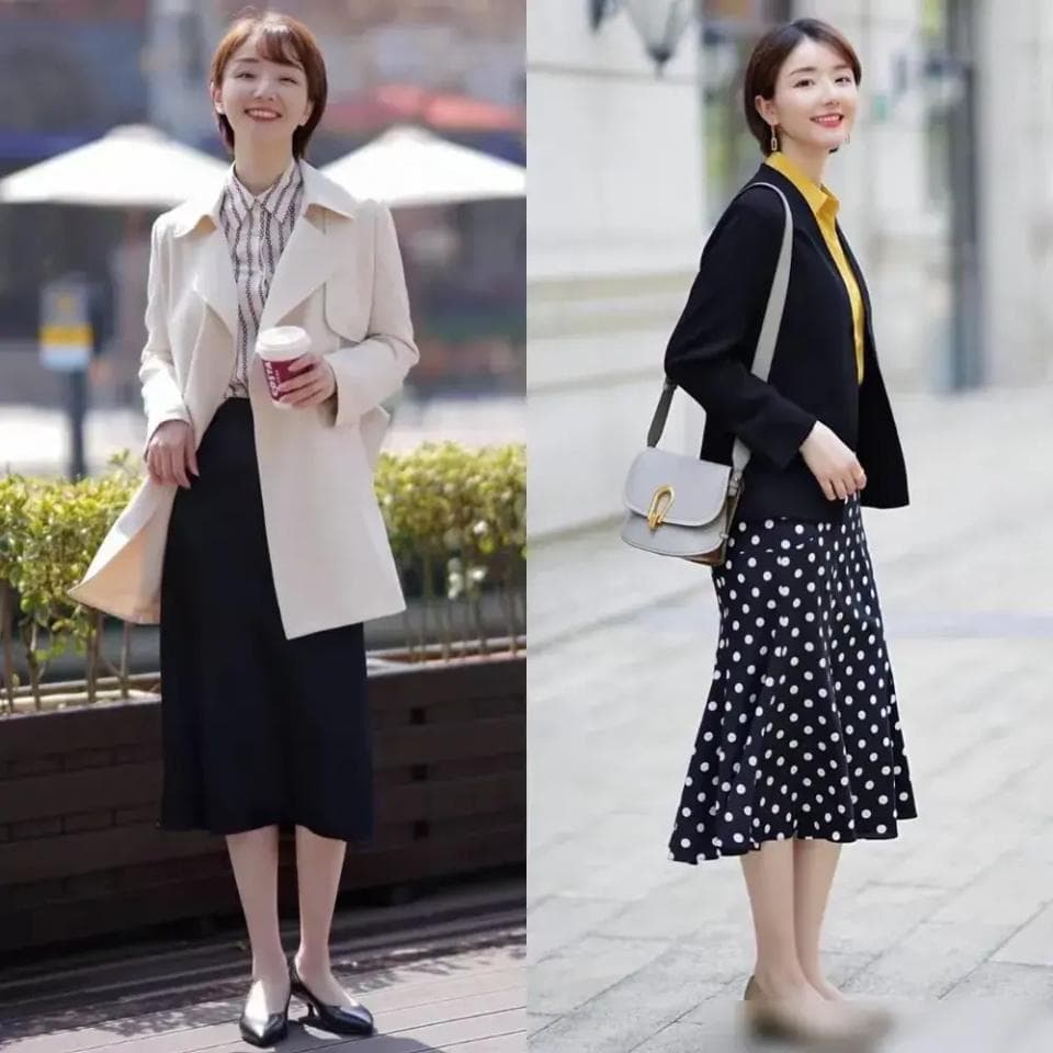 这才是120斤女性该有的样子：裙过膝，裤穿宽，美得优雅又洋气