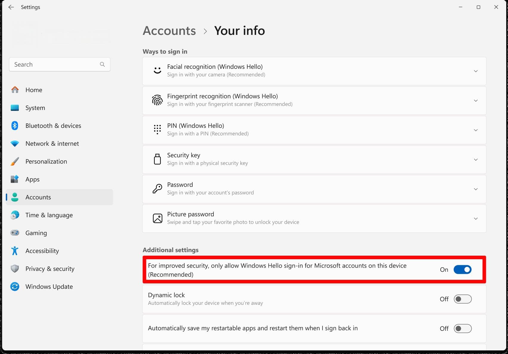 使用Microsoft账户实现无密码登录