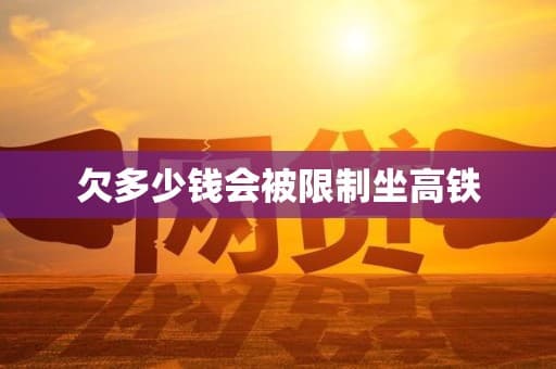 欠多少钱会被限制坐高铁？详解个人欠款与高铁出行限制的关系