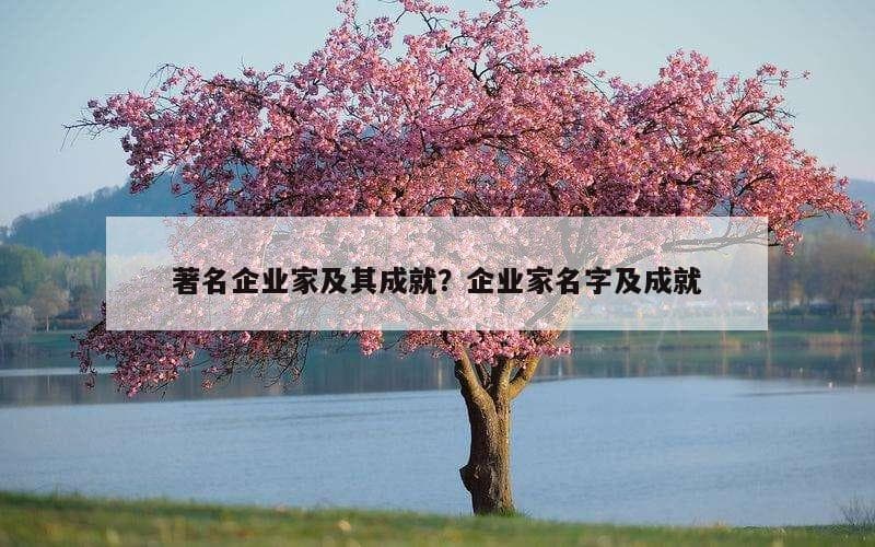 中国著名企业家及其成就