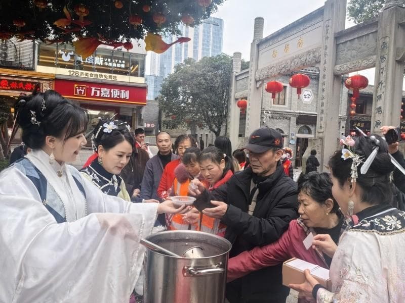 福州三坊七巷拗九粥飘香 孝文化传递温暖与传承