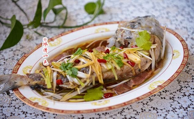 清蒸海参斑鱼
