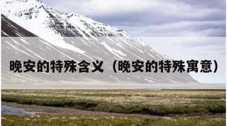 晚安的特殊含义（晚安的特殊寓意）