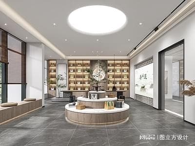 新中式茶叶体验展厅效果图设计：古韵新风，茶韵悠长