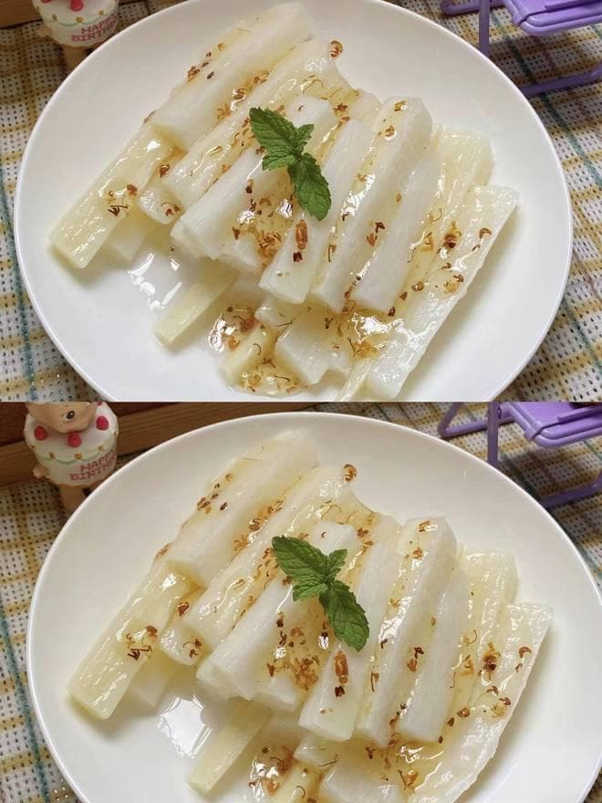 必试甜品：糖桂花山药，一口沦陷的美味