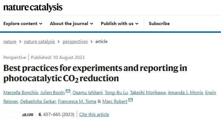 Nature Catalysis综述：光催化的实验设计与结果报告实践指南