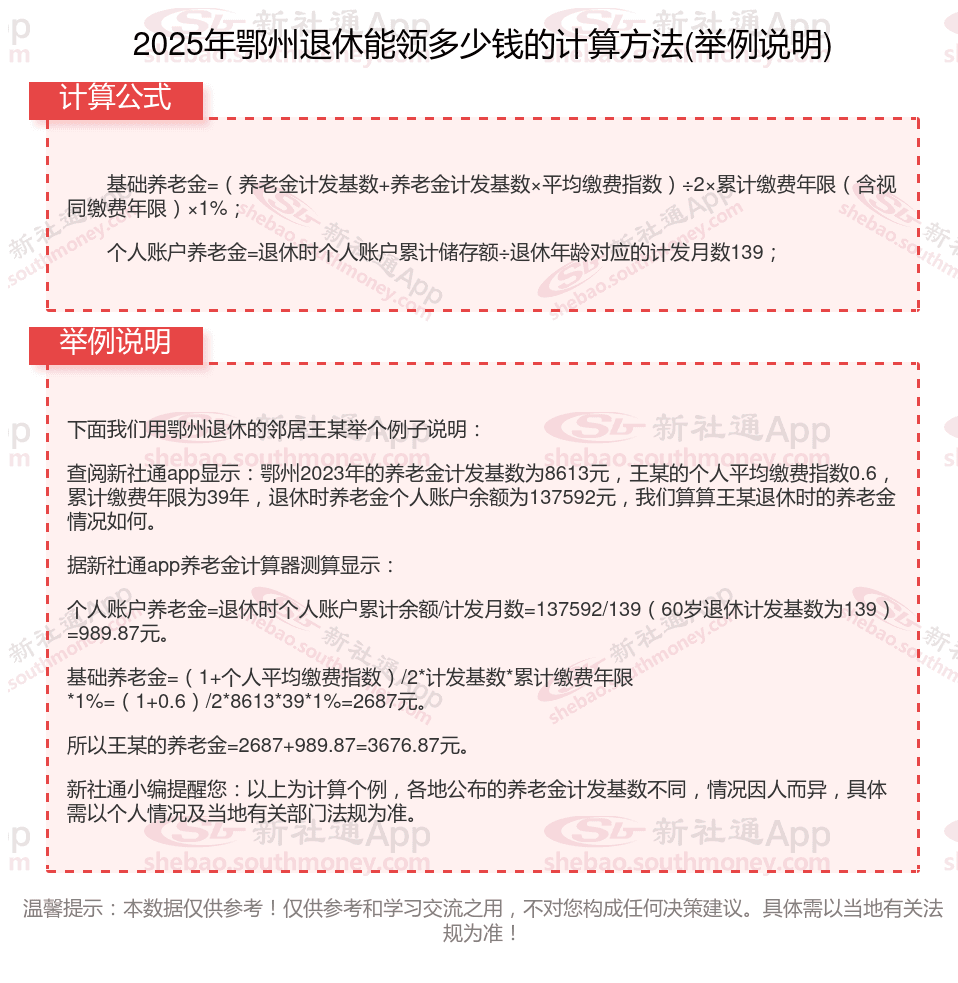 鄂州养老金一个月多少钱？退休人员养老金的高低与哪些因素有关？