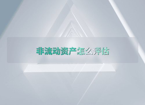 非流动资产怎么评估