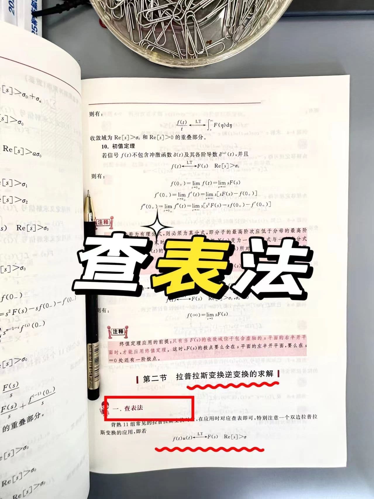 拉普拉斯变换逆变换的求解查表法-考研复习