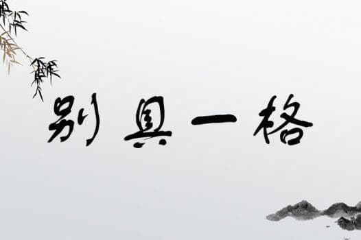 别具一格的意思