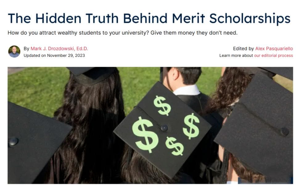 美国大学奖学金真相：富人垄断奖助学金，中产两套房子也供不起美本孩子