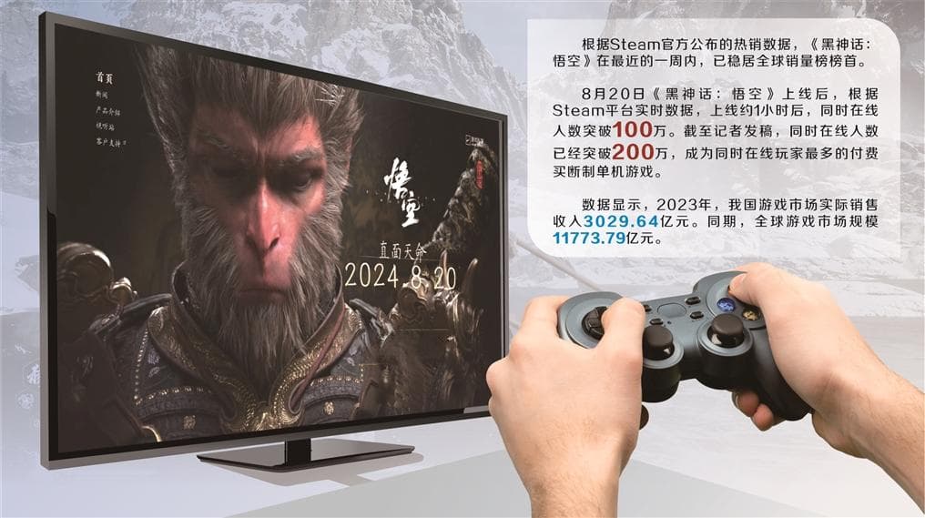 国产3A游戏《黑神话：悟空》上线 游戏产业补上重要“拼图”