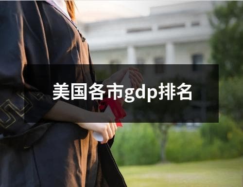 美国各市GDP排名：从纽约到旧金山，解读美国城市经济版图
