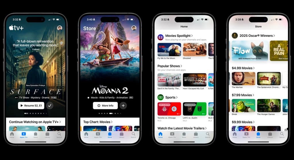 苹果优化Apple TV应用：更大按钮、剧集更新提示和新设计