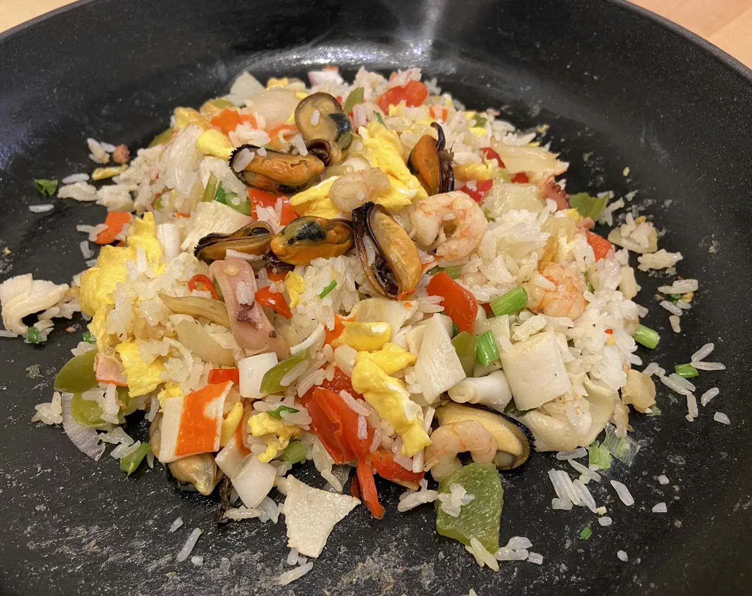 彩椒海鲜炒饭：健康饮食新宠儿！