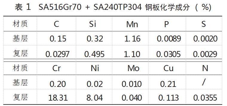 真空除氧器复合钢板的对接焊接工艺分析