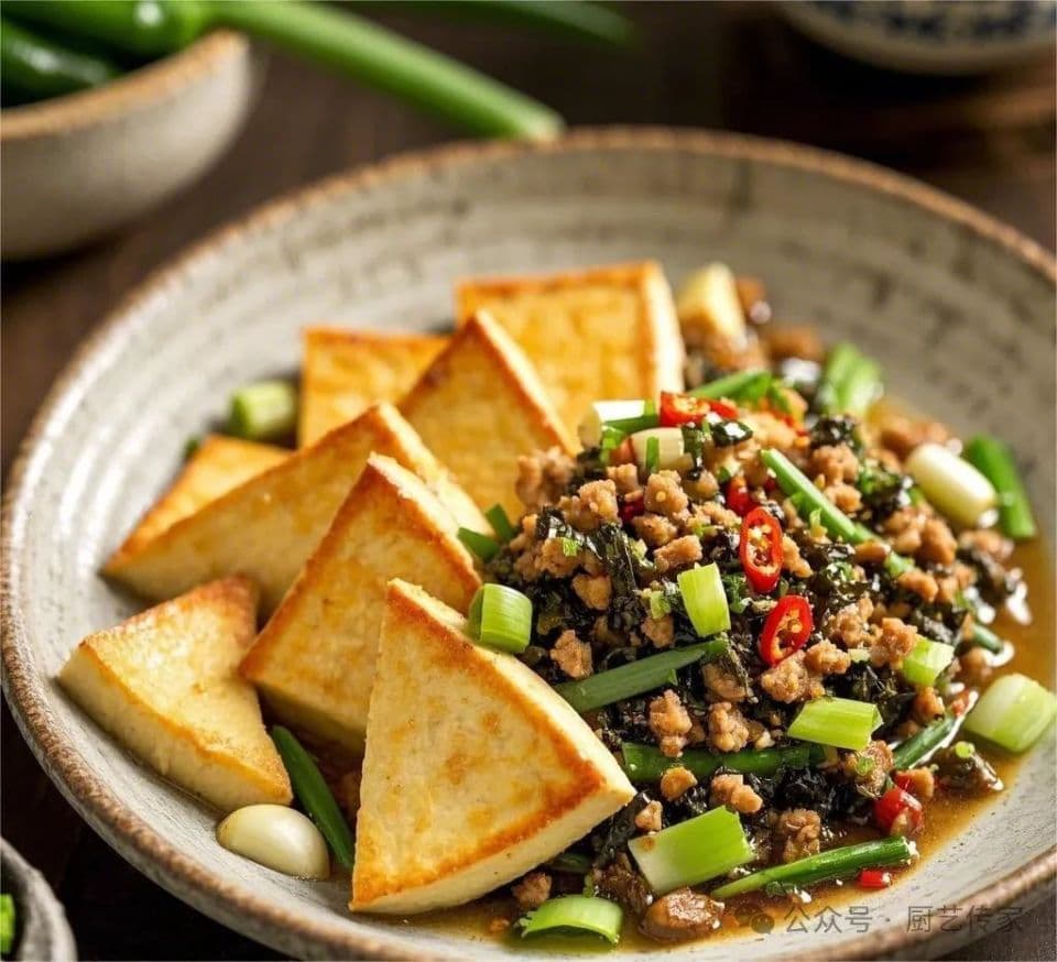 雪里红肉末豆腐：一道源自民间的美味佳肴